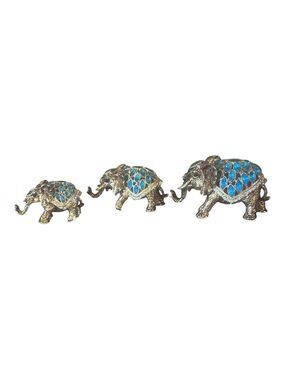 New - Set of Three Elephant Trinket Boxes